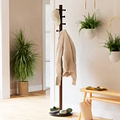 Вешалка напольная Umbra Pillar, черная/орех