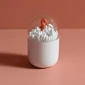 Контейнер для ватных палочек Qualy Seahorse, белый