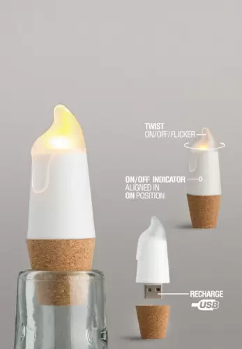 Пробка для бутылки bottlelight с подсветкой и usb