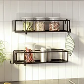 Набор из 2-х полок для кухни и ванной UMBRA Cubiko, черные