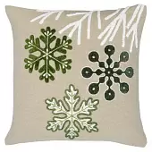 Подушка декоративная с вышивкой snow flakes из коллекции new year essential, 45х45 см