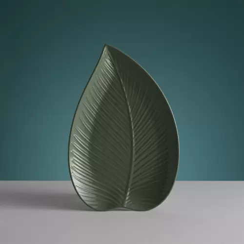 Блюдо сервировочное Mason Cash In the forest leaf малое серо-зеленое