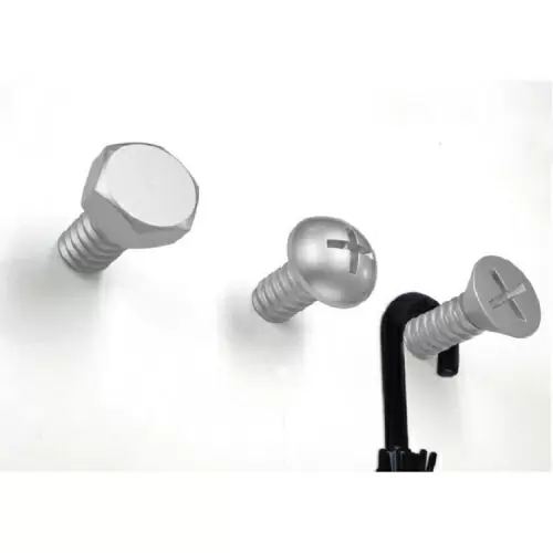 Набор вешалок Qualy Screw 3 шт, серый