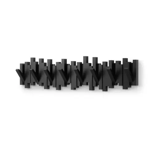 Вешалка настенная Umbra Sticks 8 крючков, черная