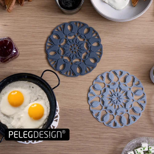 Подставка под горячее 3в1 Peleg Design TriveTile, белый/серый