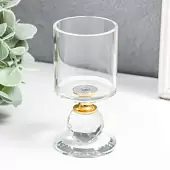 Подсвечник стеклянный на 1 свечу, 5х5х9,2 см