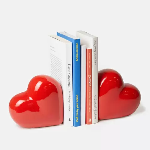 Держатель для книг love, 14х14 см, красный, 2 шт.