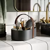 Органайзер для косметики с ручкой Umbra Bellwood Caddy, черный/орех