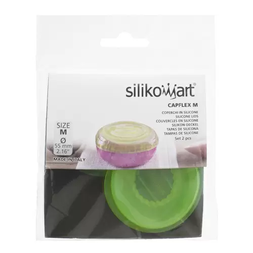 Набор из 2 силиконовых крышек Silikomart Capflex M, зеленый