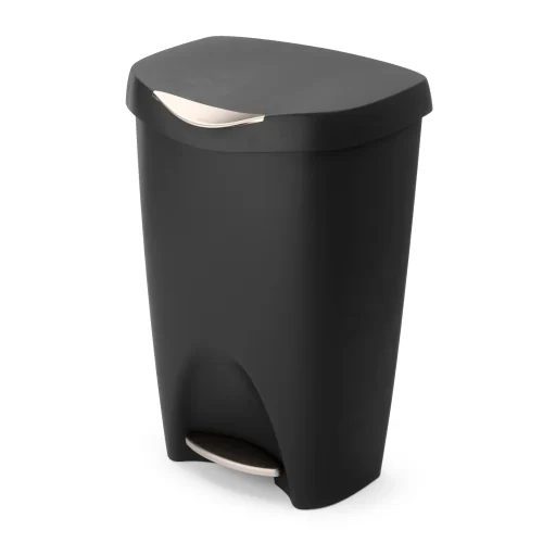 Мусорный бак Umbra Brim 50 л, черный/никель