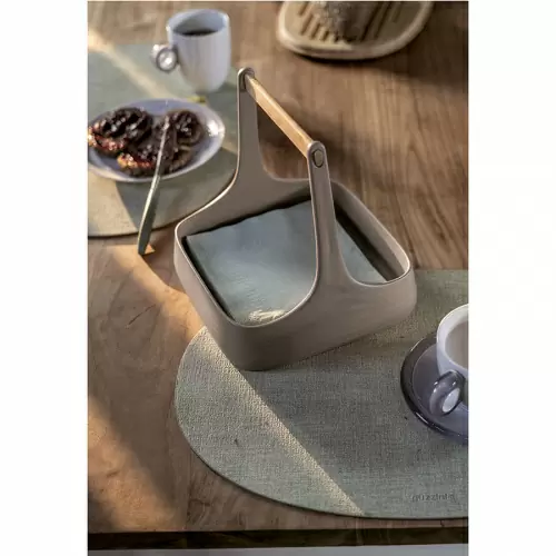 Салфетка подстановочная овальная двухсторонняя Guzzini Fabric, зеленая