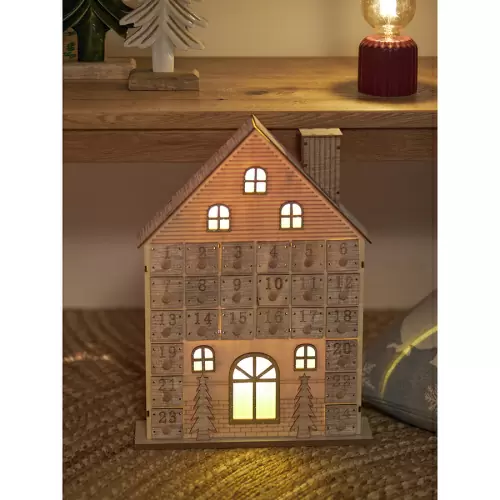 Предпраздничный календарь (адвент-календарь) с подсветкой festive house из коллекции new year essential