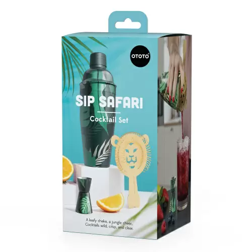 Подарочный набор для коктейлей OTOTO Sip Safari, аксессуары для приготовления и подачи коктейлей