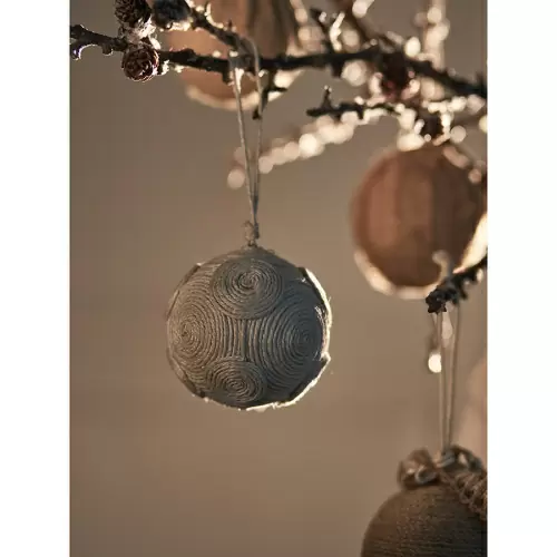 Набор елочных шаров zero waste из джута из коллекции new year essential