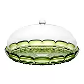 Блюдо сервировочное с крышкой vanity, D30 см, зеленое