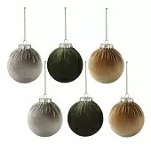 Набор ёлочных украшений velvet christmas из коллекции new year essential, 6 шт.