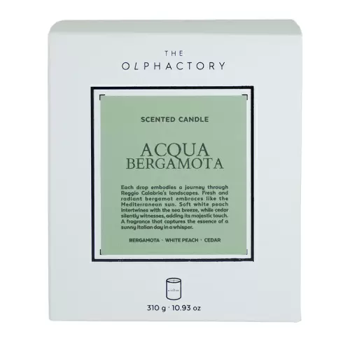 Свеча ароматическая the olphactory, white insignia, acqua bergamota, 60 ч