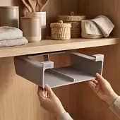 Большой органайзер для фольги, пленки и пакетов под полку Joseph Joseph CupboardStore, серый