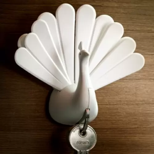 Ключница QUALY Peacock, белая