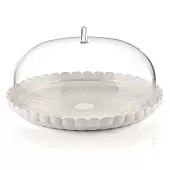 Блюдо сервировочное Guzzini Tiffany 36 см, молочно-белое