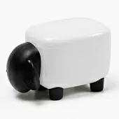 Контейнер для хранения QUALY Sheepshape, черный с белой крышкой