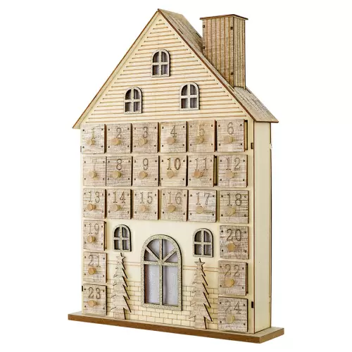 Предпраздничный календарь (адвент-календарь) с подсветкой festive house из коллекции new year essential