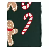 Плед из хлопка с новогодним рисунком gingerman из коллекции new year essential, 130x180 см