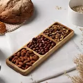 Менажница деревянная Доляна, 3 секции