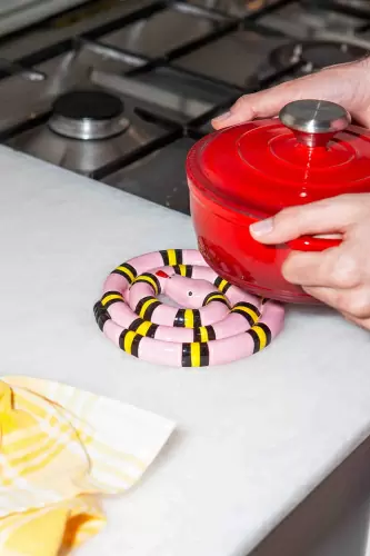 Подставка под горячее snake, розовая