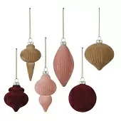 Набор ёлочных украшений velvet mood из коллекции new year essential, 6 шт.
