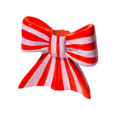 Подсвечник bow, 11х12х5 см, красно-белый