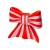 Подсвечник bow, 11х12х5 см, красно-белый Подсвечник bow, 11х12х5 см, красно-белый