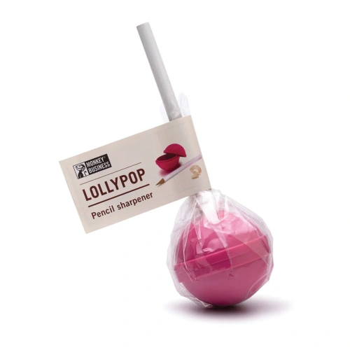 Точилка с карандашом Monkey Business Lollypop, розовая
