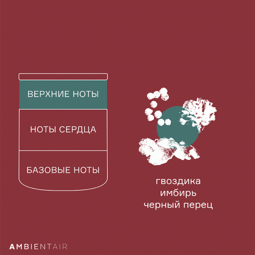 Свеча ароматическая Ambientair Gifting, Имбирное печенье, 40 ч